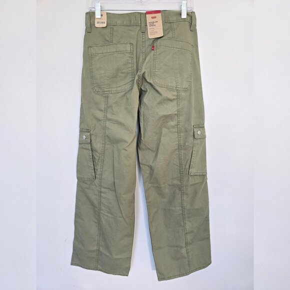 Levi's Superlow Loose Cargo Pants 27 Green NWT - Picture 2 of 8
